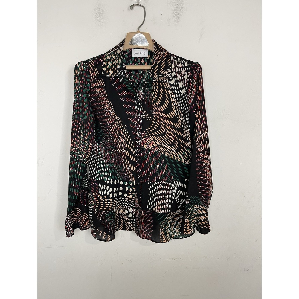 Joseph Ribkoff Womens Shirt Medium Boho Retro Career Corporate Blouse Geometric